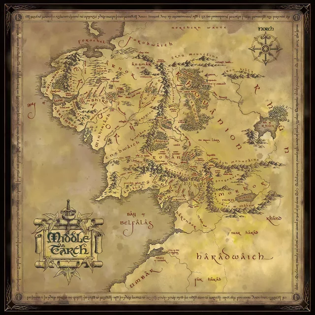 Puzzle Lord of the Rings - Middle Earth Map