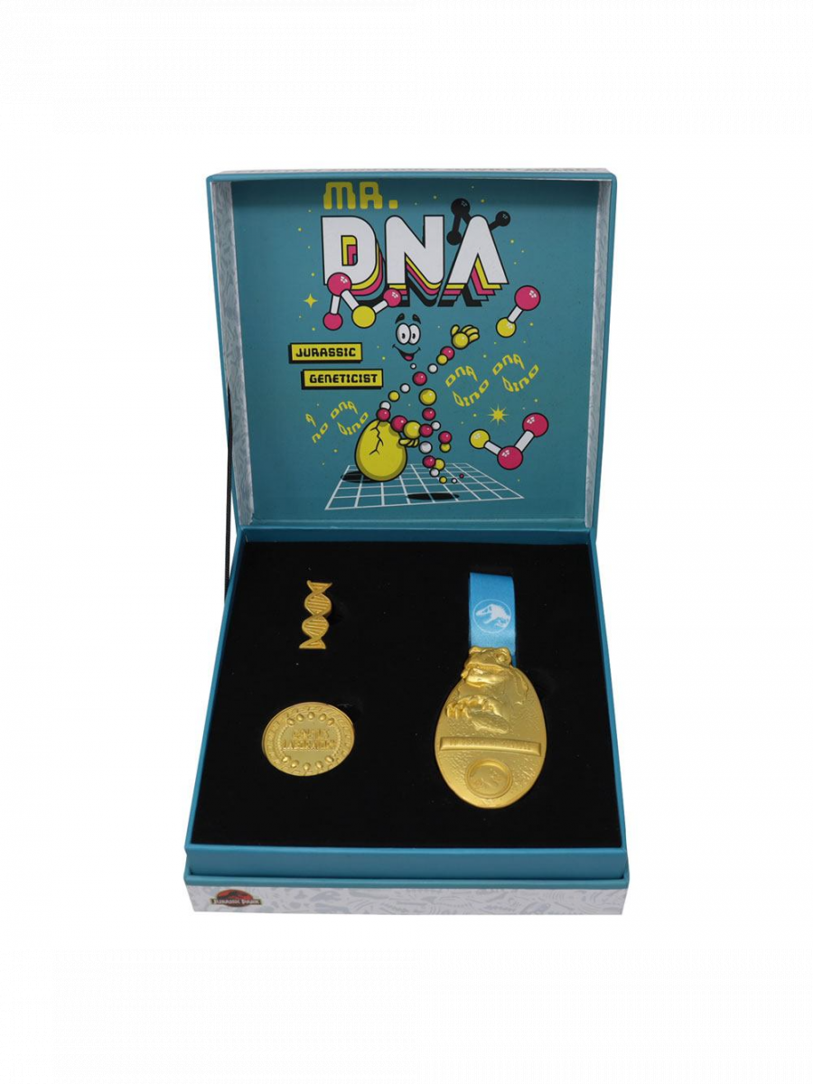 Fanattik Sběratelská sada Jurassic Park - Genetics Laboratory Service Award (mince, medaile, odznak)