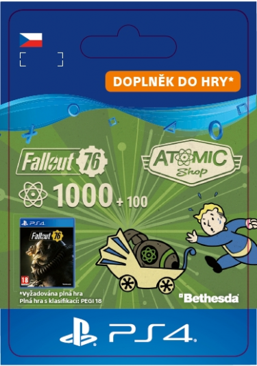 Fallout 76: 1000 (+100 Bonus) Atoms (PS4 DIGITAL) (PS4)