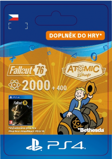 Fallout 76: 2000 (+400 Bonus) Atoms (PS4 DIGITAL) (PS4)