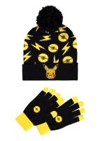 Dárkový set Pokémon - Pikachu (čepice a rukavice)