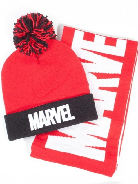 Difuzed Čepice se šálou Marvel - Logo