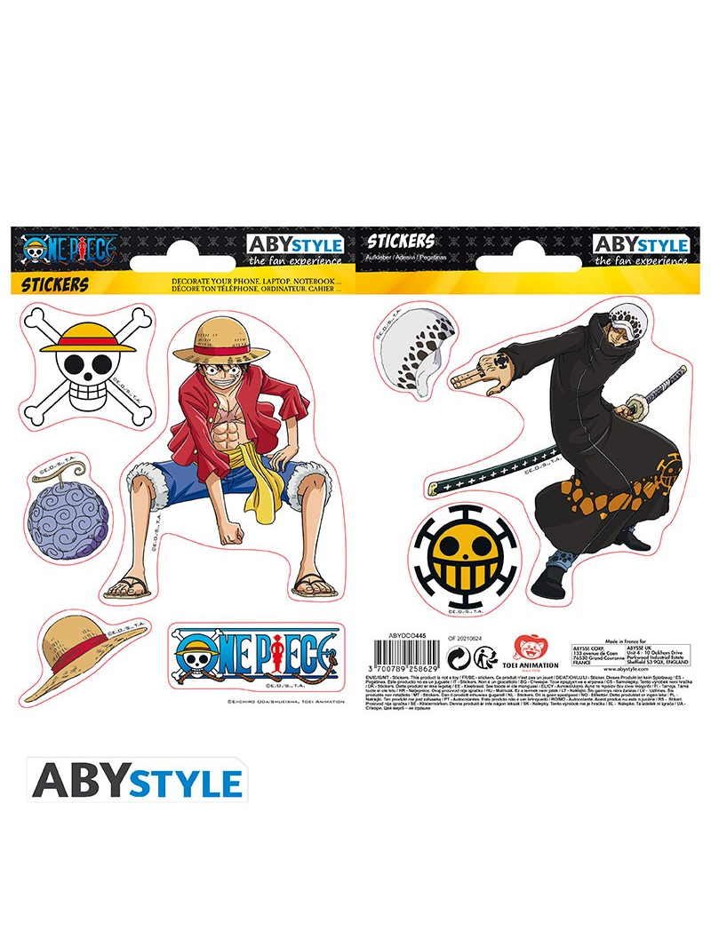 ABYstyle Samolepky One Piece - Luffy & Law
