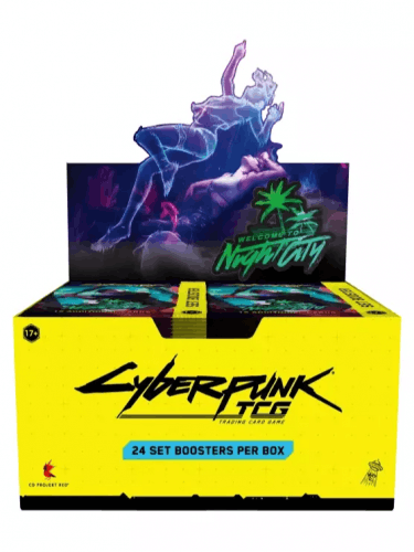 Karetní hra Cyberpunk TCG: Welcome to Night City - Booster Box (24 boosterů)