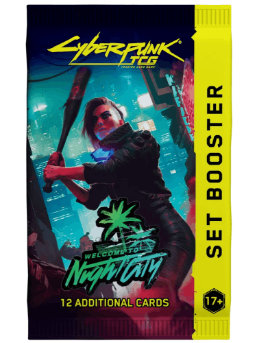 Karetní hra Cyberpunk TCG: Welcome to Night City - Booster (12 karet)