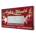 Sběratelská plaketka Fallout - Nuka World Ticket (postříbřená)