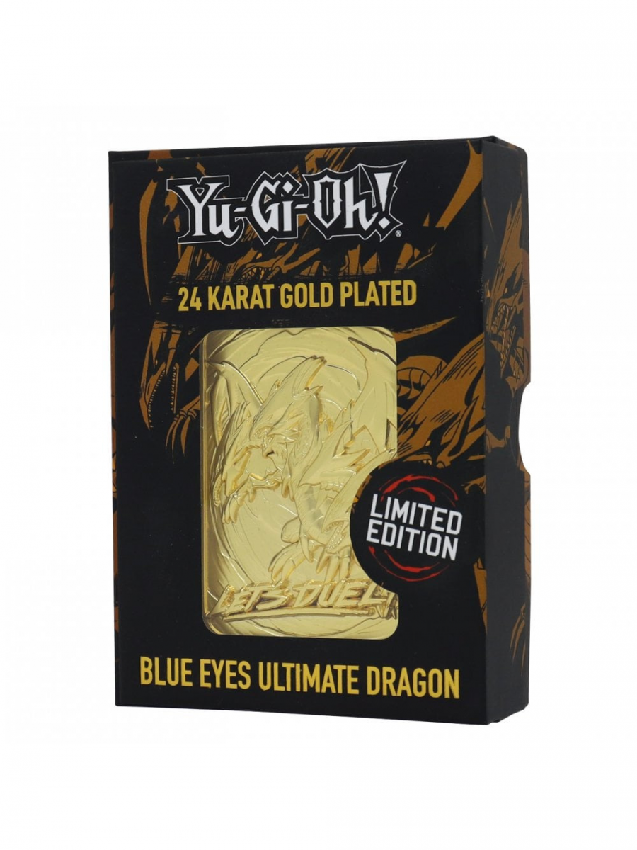 Fanattik Sběratelská plaketka Yu-Gi-Oh! - Blue Eyes Ultimate Dragon (pozlacená)