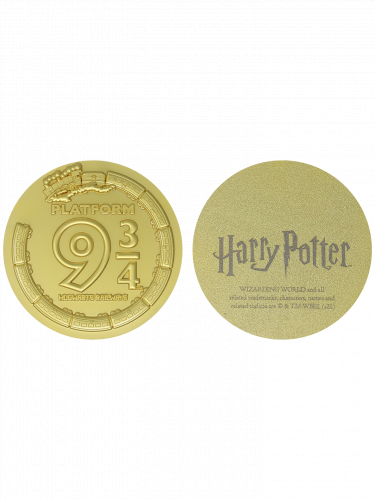 Sběratelský medailon Harry Potter - Platform 9 3/4 Limited Edition (pozlacený)