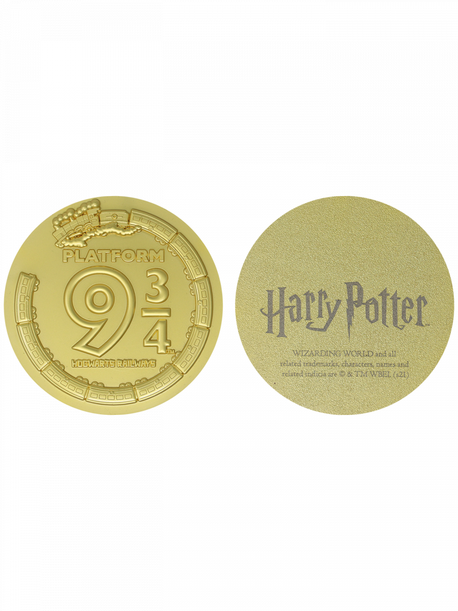 Fanattik Sběratelský medailon Harry Potter - Platform 9 3/4 Limited Edition (pozlacený)