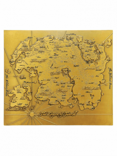 Kovová replika mapy The Elder Scrolls - The Empire of Tamriel