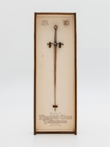 Mini replika Kingdom Come: Deliverance II - Meč Racka Kobyly (bronzový)