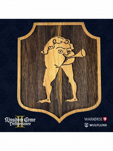 Replika Kingdom Come: Deliverance II - Dřevěný štít na stěnu Hospoda Díra (velký)