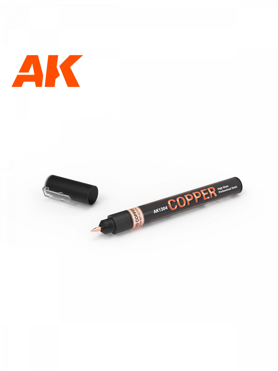 AK-Interactive Barvicí fix AK - Copper metallic liquid marker (měď)
