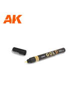 Barvicí fix AK - Gold metallic liquid marker (zlatá)