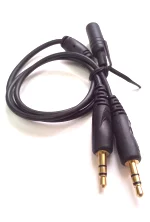 redukce 2x 3,5 mm jack na 1x 3,5 mm (4 pól)