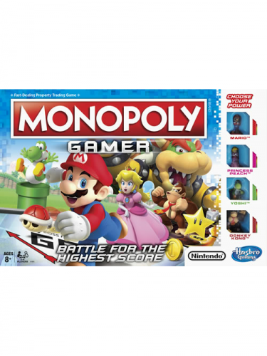Desková hra Monopoly Gamer edition (Mario, Peach, Yoshi, Donkey Kong)