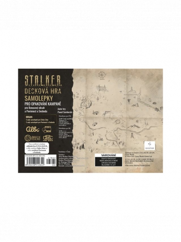 Desková hra Stalker - Sada náhradních samolepek a map