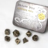 Set hracích kostek Metal Dice Set - Antigue Gold