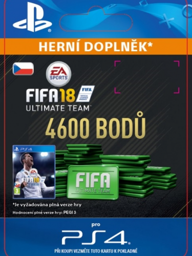 4600 FIFA 18 Points Pack - předplacená karta (PS4 DIGITAL) (PS4)