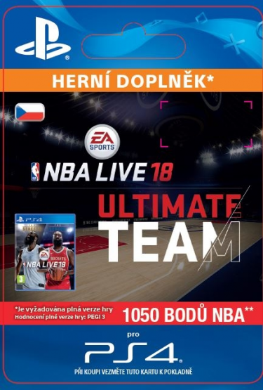 EA Sports NBA LIVE 18 ULTIMATE TEAM - 1050 NBA POINTS (PS4 DIGITAL) (PS4)