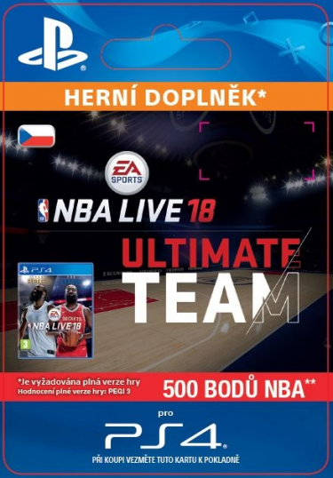 EA Sports NBA LIVE 18 ULTIMATE TEAM - 500 NBA POINTS (PS4 DIGITAL) (PS4)