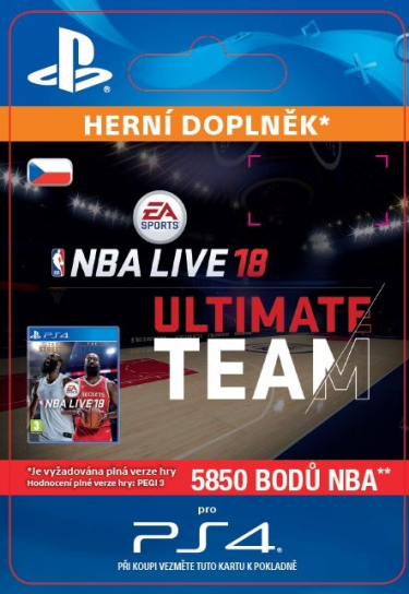 EA Sports NBA LIVE 18 ULTIMATE TEAM - 5850 NBA POINTS (PS4 DIGITAL) (PS4)