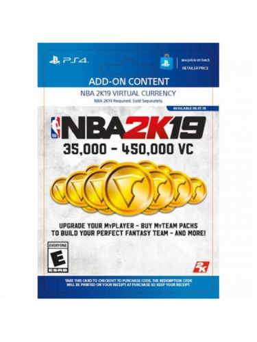 NBA 2K19 - 450,000 VC (PS4 DIGITAL) (PS4)