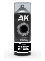 AK Fine Primer Black Spray - základní barva, černá (sprej)