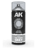 AK Fine Primer Grey Spray - základní barva, šedá (sprej)