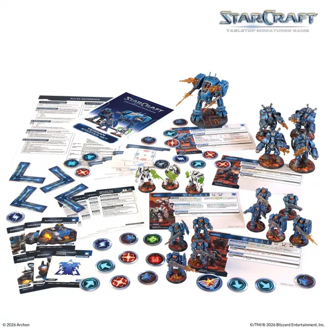 Figurková hra StarCraft - Tabletop Miniature Game - Terran Starter Set - Dobrodružná desková hra