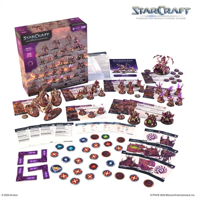 Figurková hra StarCraft - Tabletop Miniature Game - Zerg Starter Set - Dobrodružná desková hra