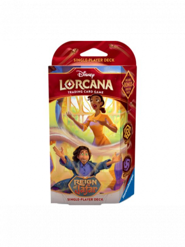 Karetní hra Lorcana: Reign of Jafar - Amber & Amethyst Starter Deck (Tiana & Bruno)