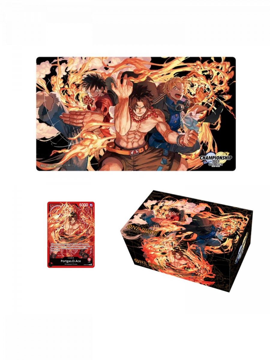 Blackfire Karetní hra One Piece TCG - Ace/Sabo/Luffy Special Goods Set (podložka, krabička, karta)