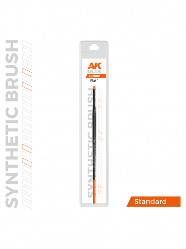 AK Synthetic Brush - Flat 1 - plochý štětec (syntetický)