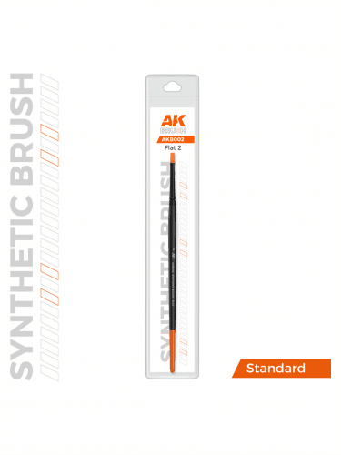 AK Synthetic Brush - Flat 2 - plochý štětec (syntetický)