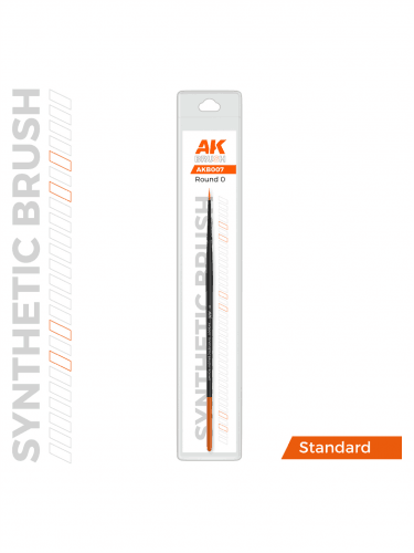 AK Synthetic Brush - Round 0 - kulatý štětec (syntetický)