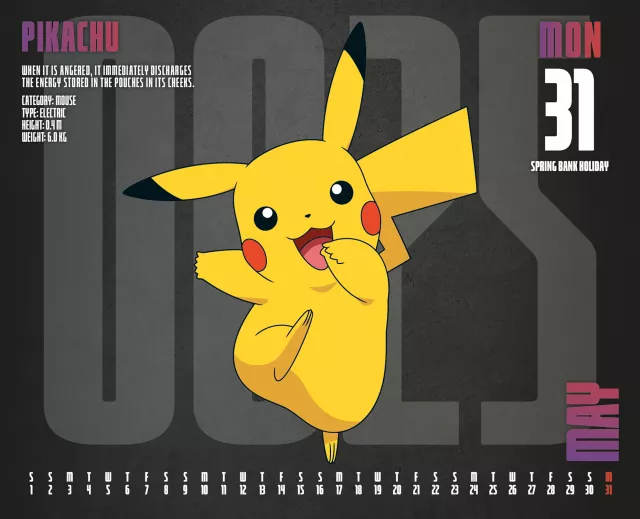 Kalendář Pokémon 2027 (stolní)