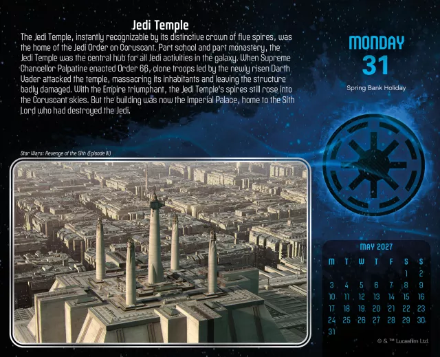 Kalendář Star Wars Classic 2027 (stolní)
