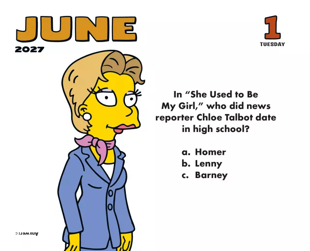 Kalendář The Simpsons 2027 (stolní)