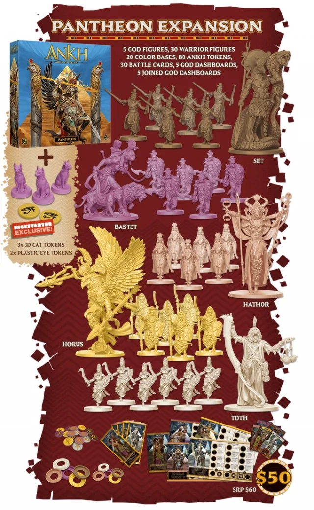 Desková hra Ankh: Gods of Egypt - Pantheon (rozšíření) EN