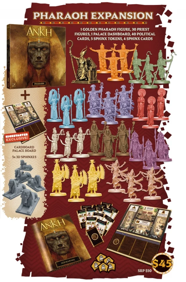 Desková hra Ankh: Gods of Egypt - Pharaoh (rozšíření) EN