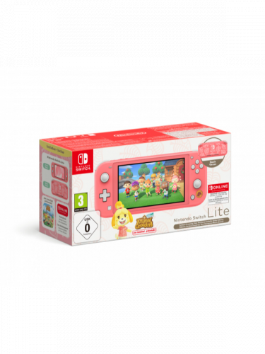 Konzole Nintendo Switch Lite - Coral + Animal Crossing: New Horizons + 12 měsíců NSO (SWITCH)