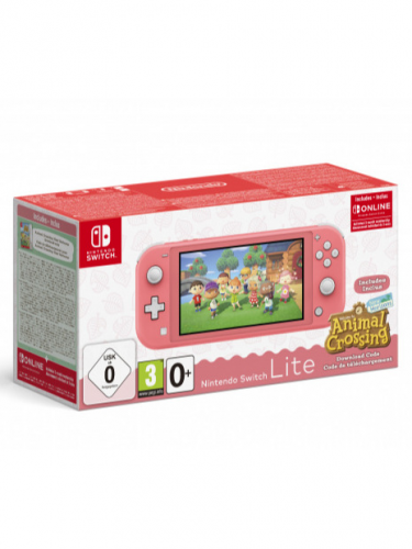 Konzole Nintendo Switch Lite - Coral + Animal Crossing: New Horizons + 3 měsíce NSO (SWITCH)