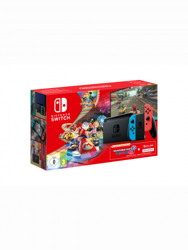 Konzole Nintendo Switch - Neon Red/Neon Blue (2019) + Mario Kart 8 Deluxe + 3 měsíce Nintendo Online (SWITCH)
