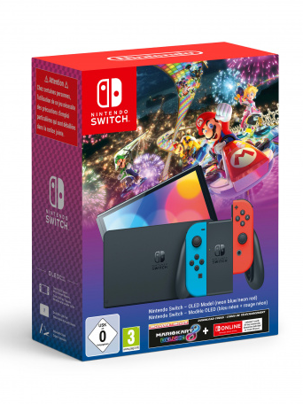 Konzole Nintendo Switch OLED model (Neon Blue/Neon Red) + Mario Kart 8 Deluxe + 3 měsíce Nintendo Online (SWITCH)