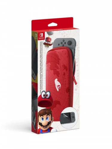 Ochranné pouzdro pevné a fólie na displej Super Mario Odyssey (SWITCH)