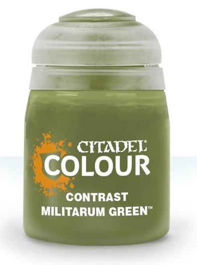 Games-Workshop Citadel Contrast Paint (Militarum Green) - kontrastní barva - zelená