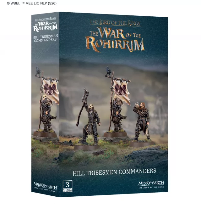 Desková hra The Lord of the Rings - Hill Tribesmen Commanders (figurky) - Middle-Earth Strategy Battle Game