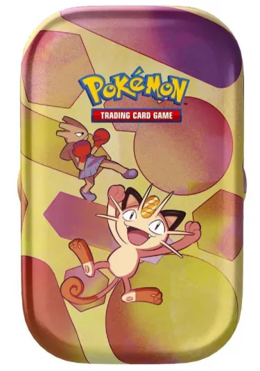 Karetní hra Pokémon TCG: Scarlet & Violet 151 - Mini Tin: Meowth & Hitmonchan