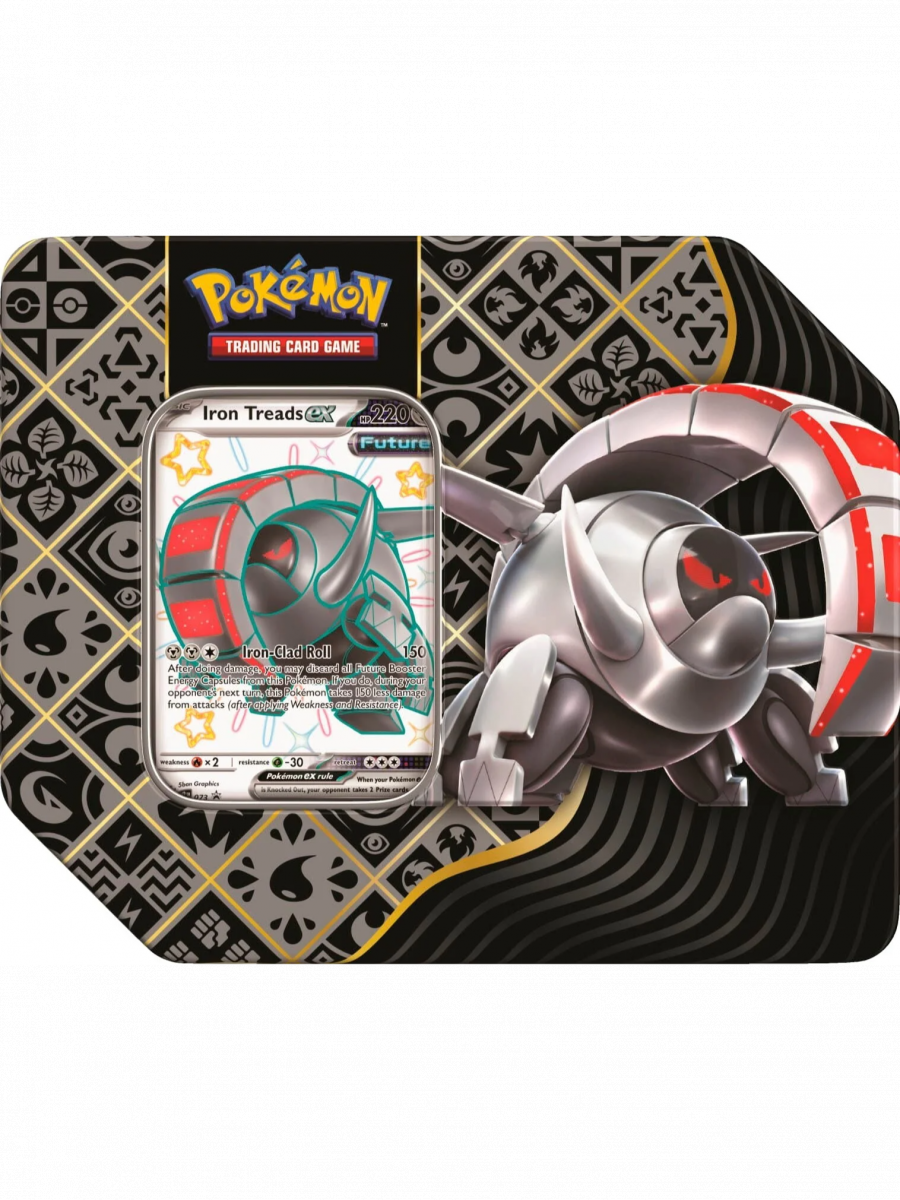 Blackfire Karetní hra Pokémon TCG: Scarlet & Violet Paldean Fates Premium Tin - Iron Treads ex